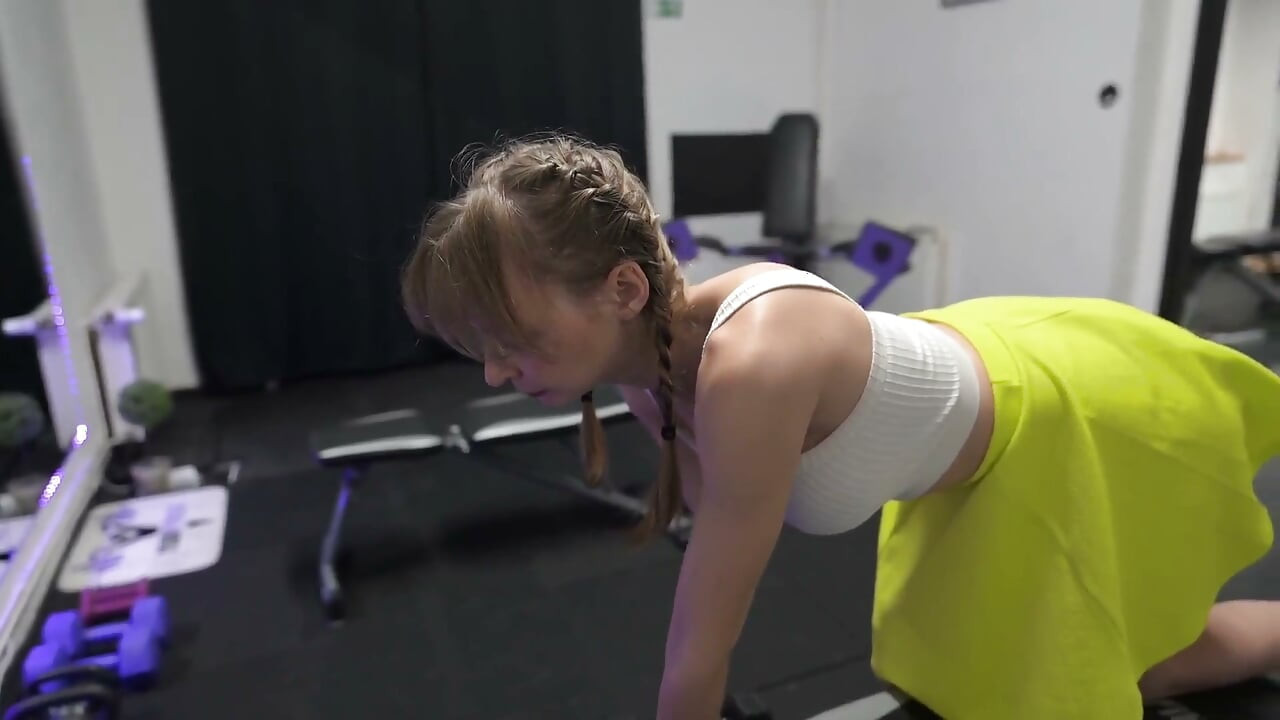 Gym POV - Trainer Fucks My Hairy Pussy After Workout