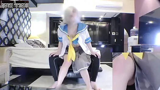 G-cup taille Perfektion in Hamakaze Cosplay, private Fantasie in einer spielerischen geheimen session gefangen genommen angle1