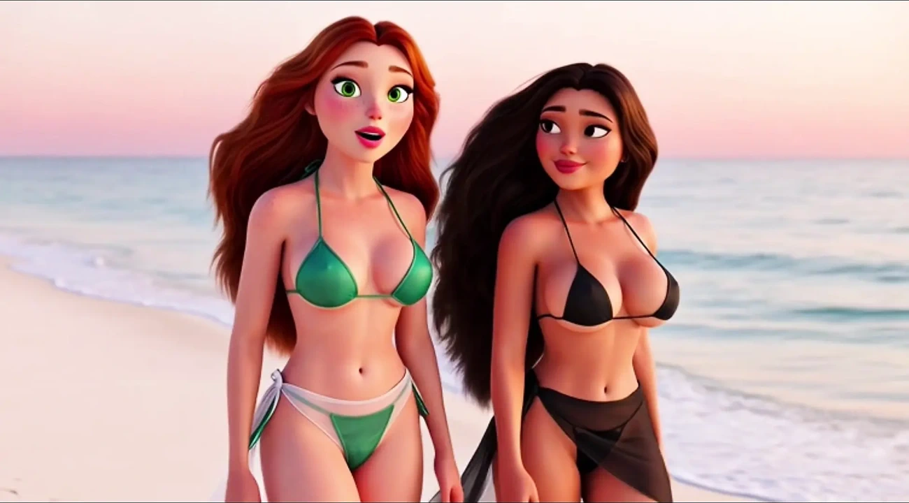 黄金日出连接：海滩到别墅拥抱（由AI创建）