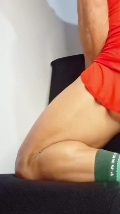 Big Cock in Sexy Red Dress - Moaning Loud While Finger Ass and Fucking Tight Fleshlight to Cumshot | Clip 2