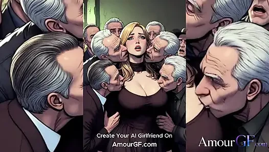 Old cocks fuck +19 girls hard cartoon kissing, deep pussy pounding, messy cum