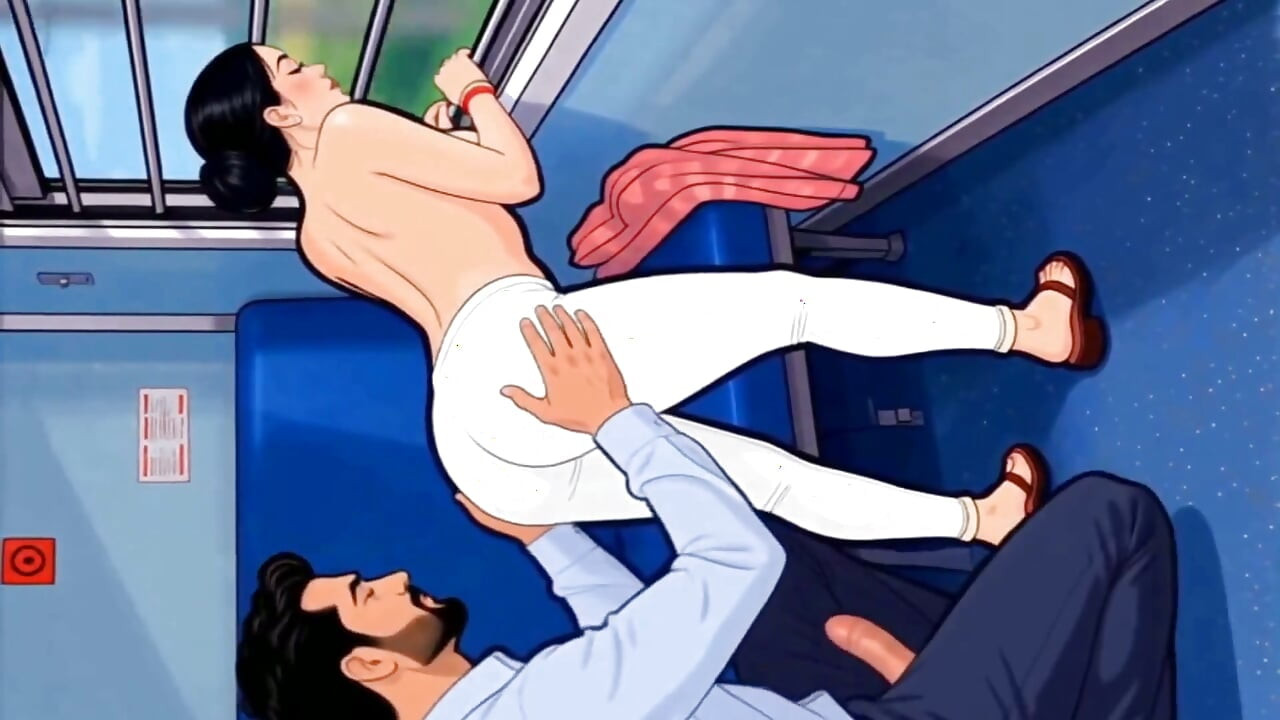 Part 2 No Ticket in the Train - Desi Wife's Sex with Ticket Checker Ai Cartoon Video