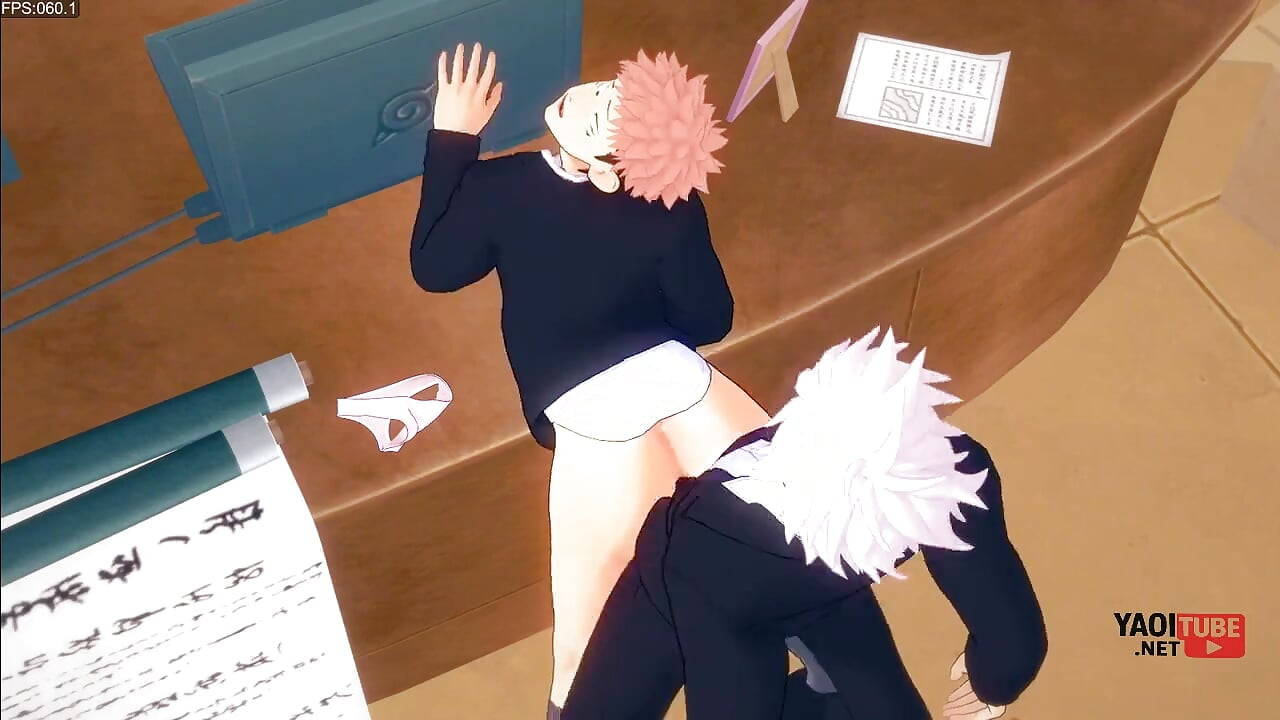 Jujutsu Kaisen Yaoi - Yuuji Fucked by Gojo on a Table