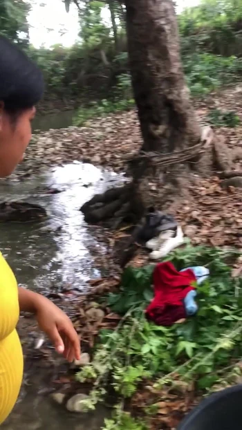 Thrilling moment from "Pervert records me and touches me while I wash my clothes in the river"
