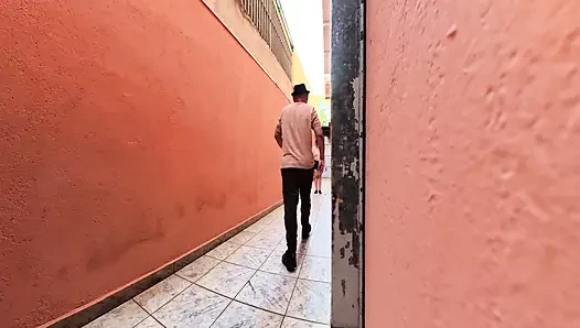 Freeze time magic clap with a blind girl in the alley