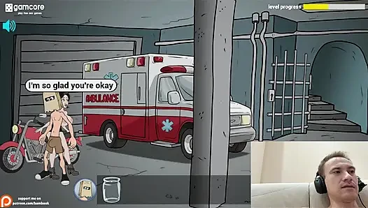 FuckerMen Hospital - медсестра с большими сиськами сосет мой огромный член, игра для взрослых, игра через глотку