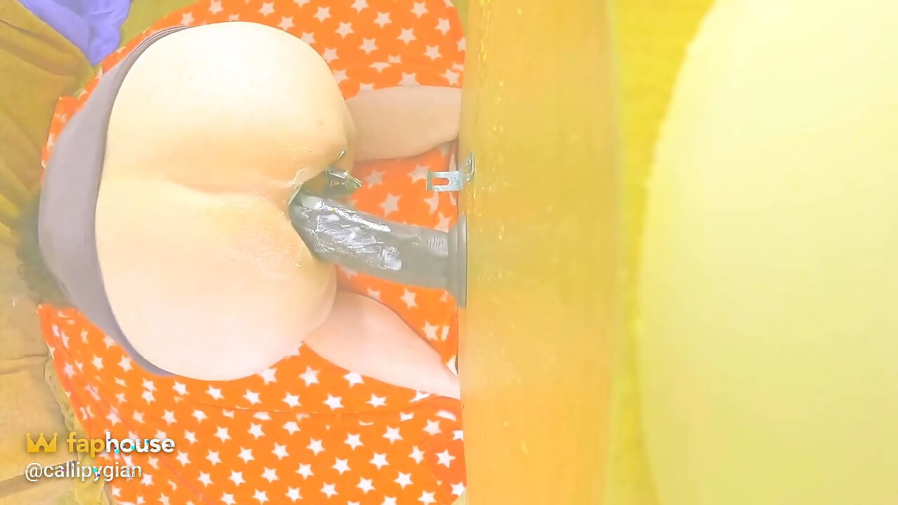 Thicc Femboy Gets a Huge BBC Dildo up His Ass