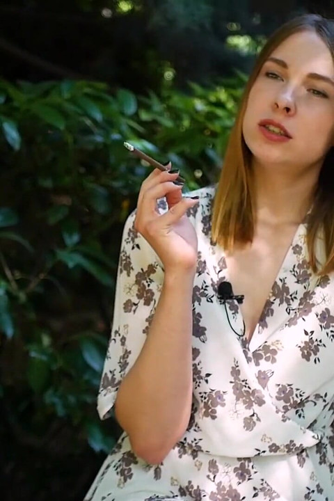 Evgeniya Is Smoking Strong Cigarette