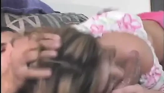 Dirty brunette loves a hard pole in her ass and swallowing cumload