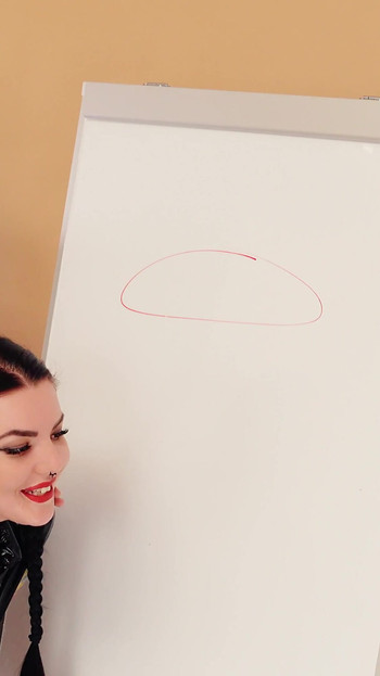 Captivating moment from "backstage - behind the scenes - teacher and student roleplay - lesbians in fetish PVC pussy and"