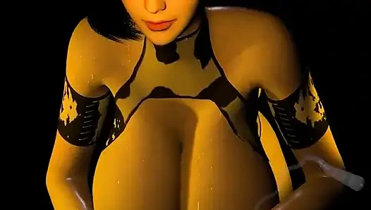 Tit Fucking a Cow Girl with Big Lactating Boobs