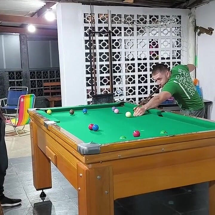 Me, Carmona, Opaido Carmona and Viking De Taubaté Started a Game of Pool Naked