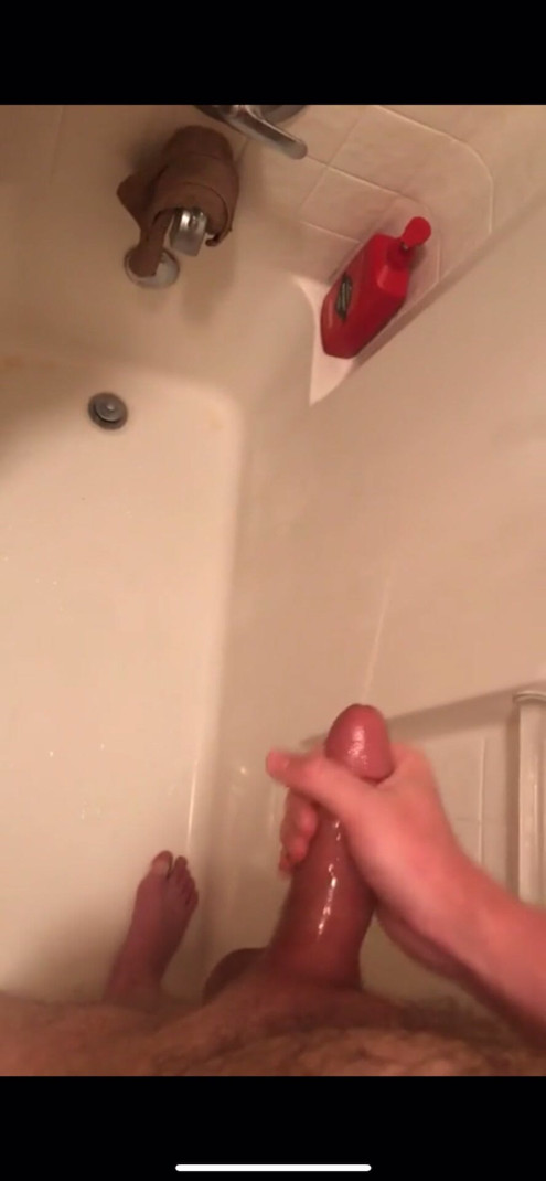 Massive cum shot after long pump session