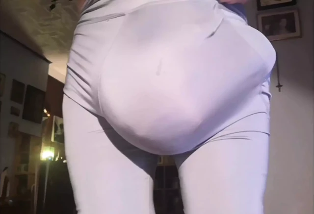 Bulging Lycra Fun After Filling up