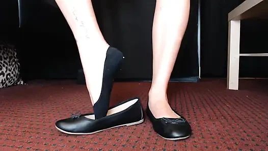 Liner Socks Black Ballet Flats Shoe Play