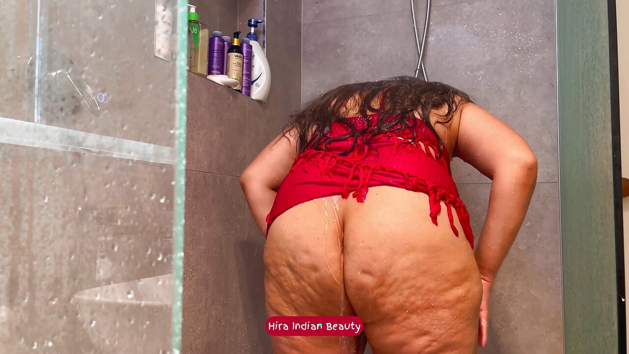 My Beautiful Step Mom Taking Shower - Erotic Naked Big Ass, Big Boobs and Pussy Washing