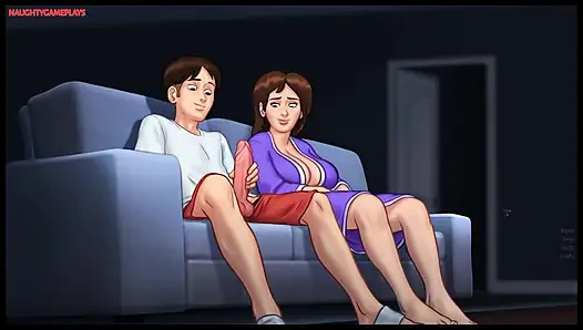 Summertime saga teil 25 vondark - MILf stiefmutter hilft perversem beim masturbieren, MILF muschi fingern