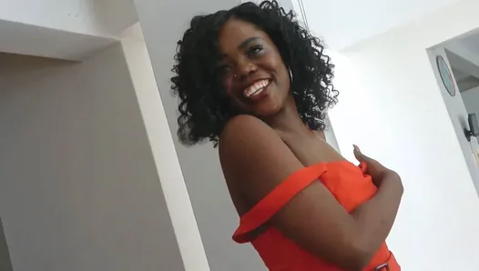 Cute Black Amateur Babe Tricked in Fake Model Audition Cumshot