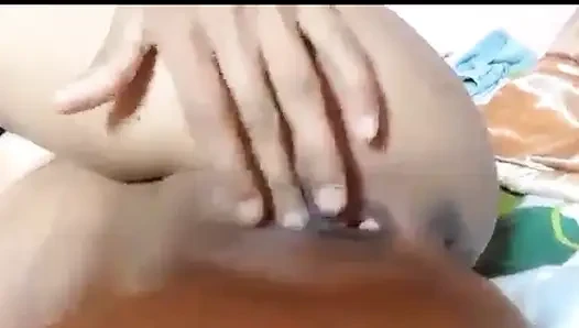 My girlfriend is all hot and caresses her