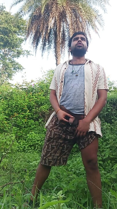 Suddenly in morning my cock feel very horny that's why I come to forest to alone fun