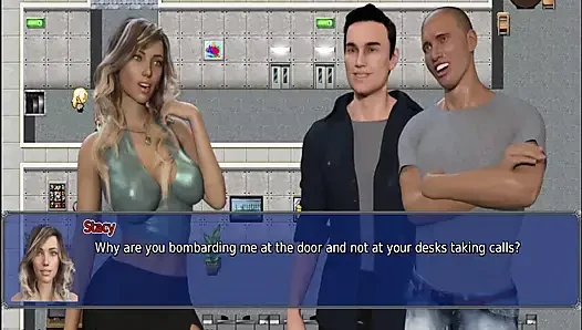 The office wife #21 - Stacy gave Marcus a hand job and sucked off the cum