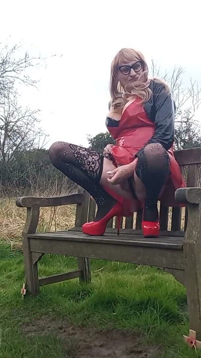 Tranny Gina Outdoors and Pissing Everywhere | Clip 1