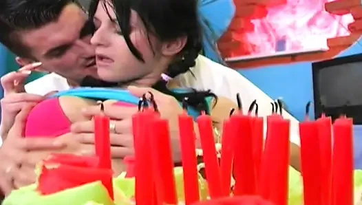 Brunette Babe in Pigtails Gets Fingered to Orgasm