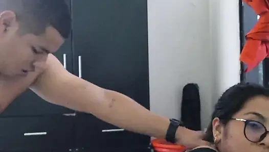 What are you doing? I'm your wife's nanny and she's about to arrive.