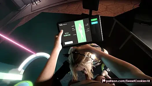 Blonde Android Gives Messy Blowjob Before Hard Fucking