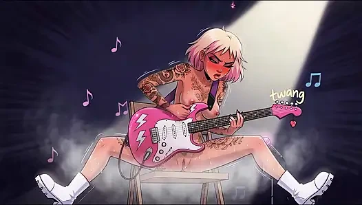 Gitaris AI Girl: Pertunjukan live