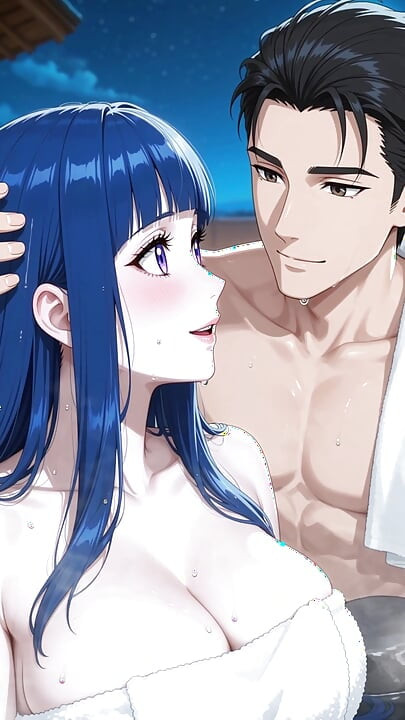 El ex entra al jacuzzi, la seduce y Hinata termina reconciliándose con una follada intensa - Contenido generado por IA