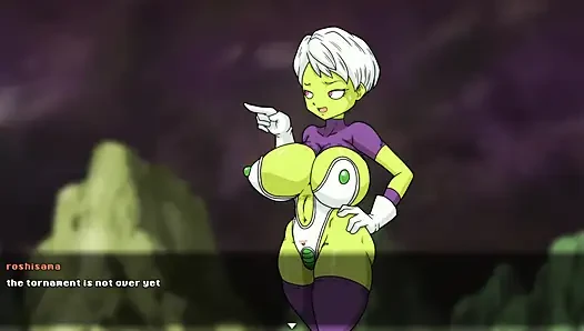 Турнир супер шлюшек 2 - Roshi трахает толстую задницу Cheelai из Dragon Ball Super