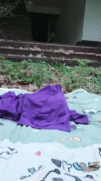 A mischievous Asian boy masturbates, moaning and ejaculating in the atrium garden of an abandoned hotel | Clip 1