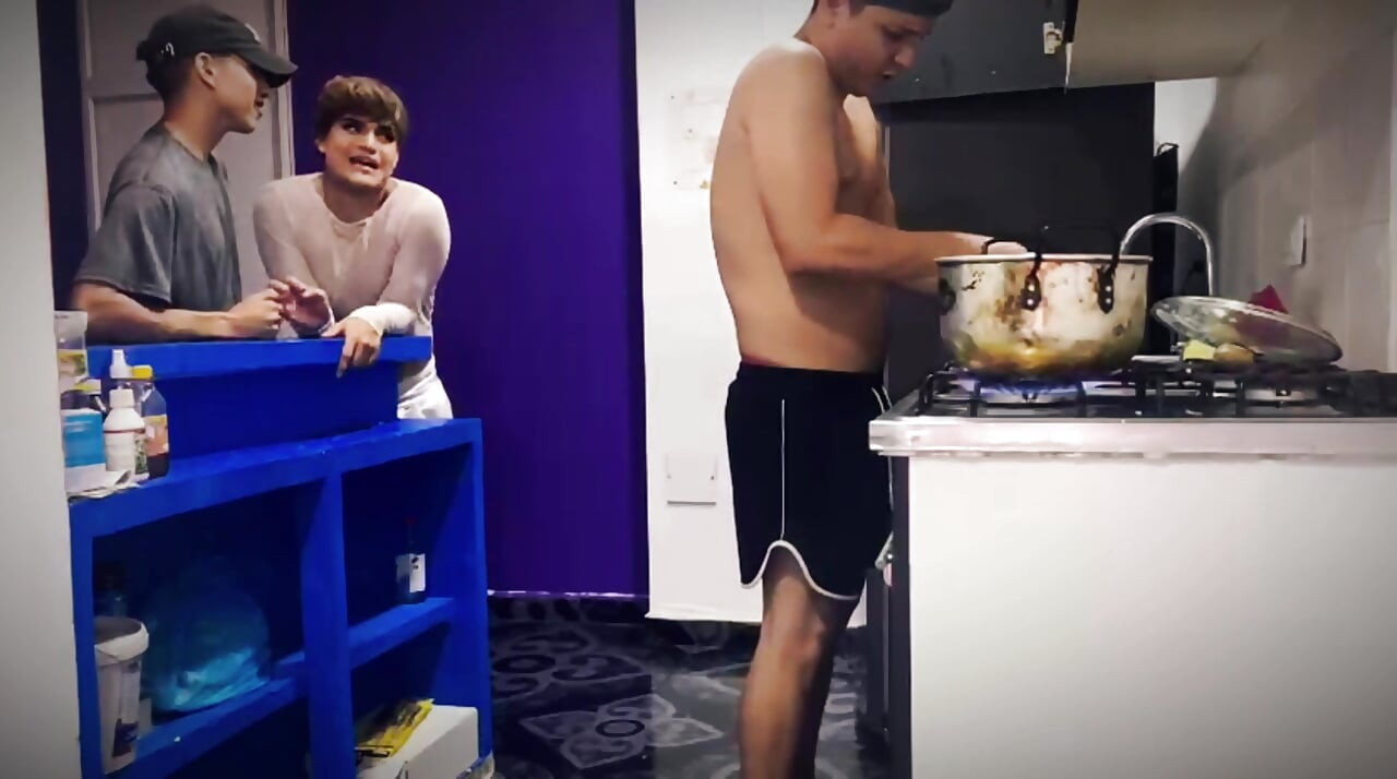 FEMBOY FUCKS HER BOYFRIEND'S BEST FRIEND BEHIND HIS BACK