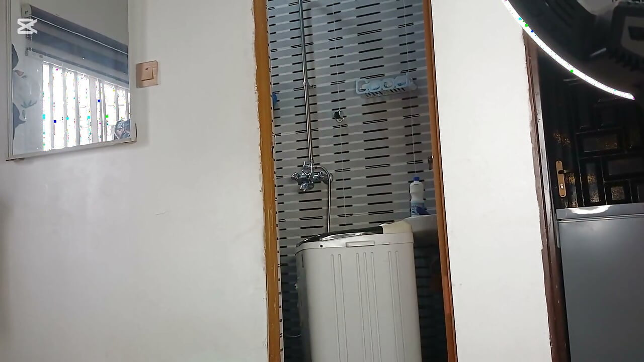 Sexy Ebony Nigerian MILF in Lingerie Doing Laundry - Mara Exotic