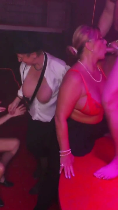 Key moment from "GERMAN BBW GRANNY SEDUCE YOUNGER STRIPPER TO FUCK HER"
