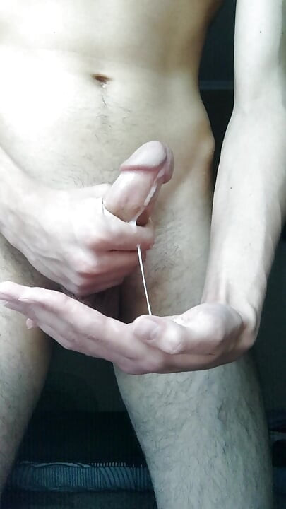 Sexy guy jerks off and has a powerful orgasm
