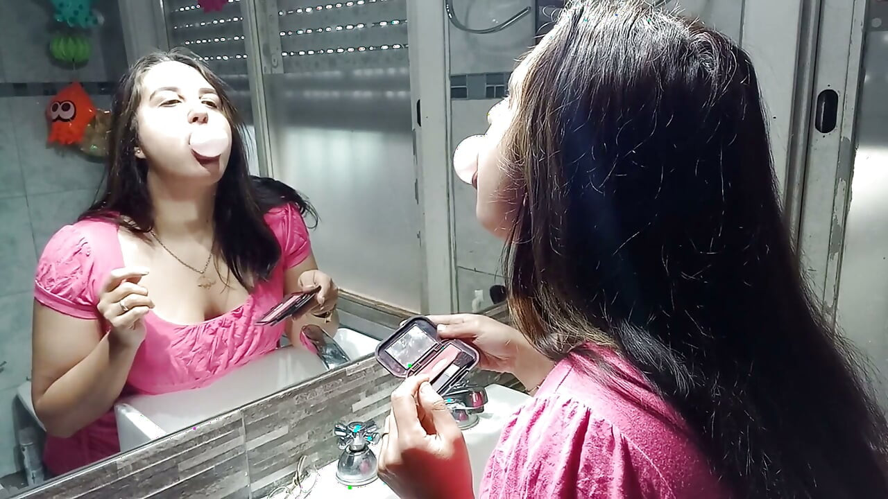 Bubblegum Chewing at Mirror - Bunny Looner