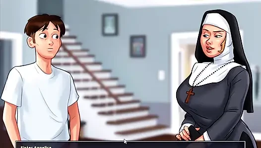 Summertime saga - Jenny had her baby. Johannes fucked Odette on the bike. Johannes fucked Roxxy