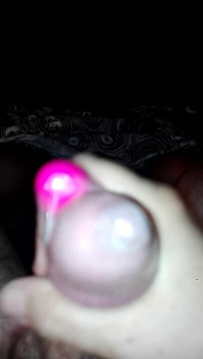 Gf's toy helping me to cum in a condom