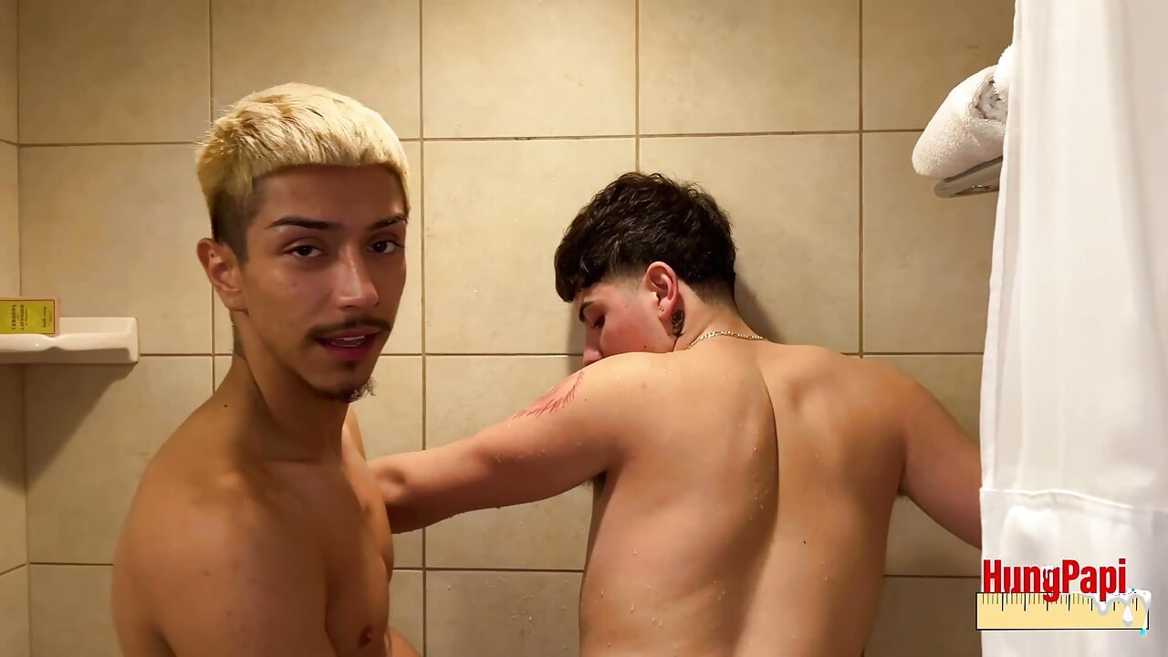 Shower Fuck Twink Takes Big Latin Cock Bareback Big Load Cum Dump Slut