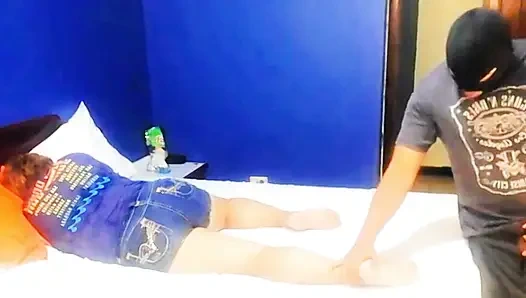 I find my stepmother in her room and I lick her pussy