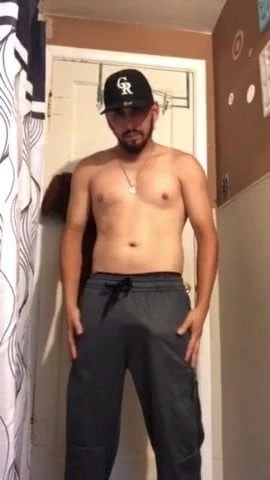 Latino showing off his big dick