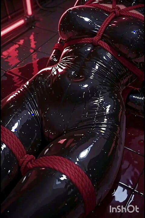 Bondage Anime Jente 2 Latex tau gagball