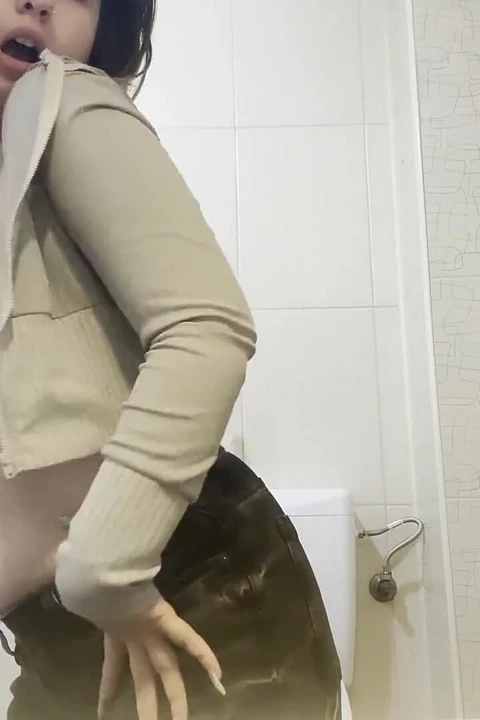 Farting in Bathroom with My Tits Out
