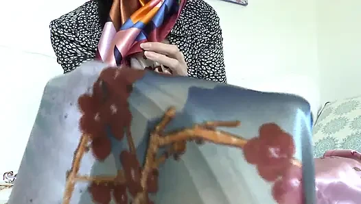 My Shiny Satin Scarves Will Turn You on! Lady Victoria Valente