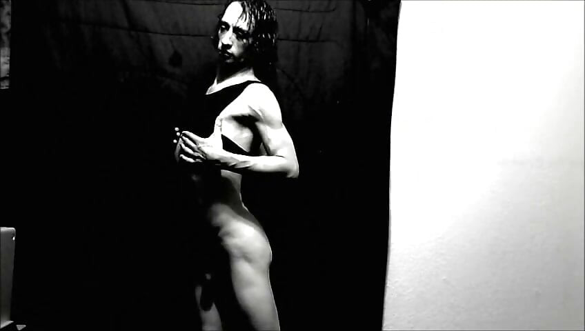 Transgirl Naked Posing for Self-photography Artwork