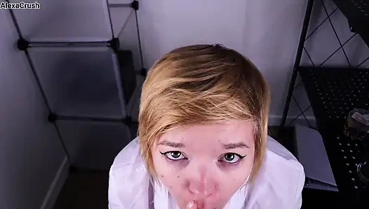 Caught in the Stockroom POV Blowjob