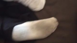 Slut white ankle socks
