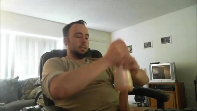 Str8 men watching porn & jerk with fleshlight ll